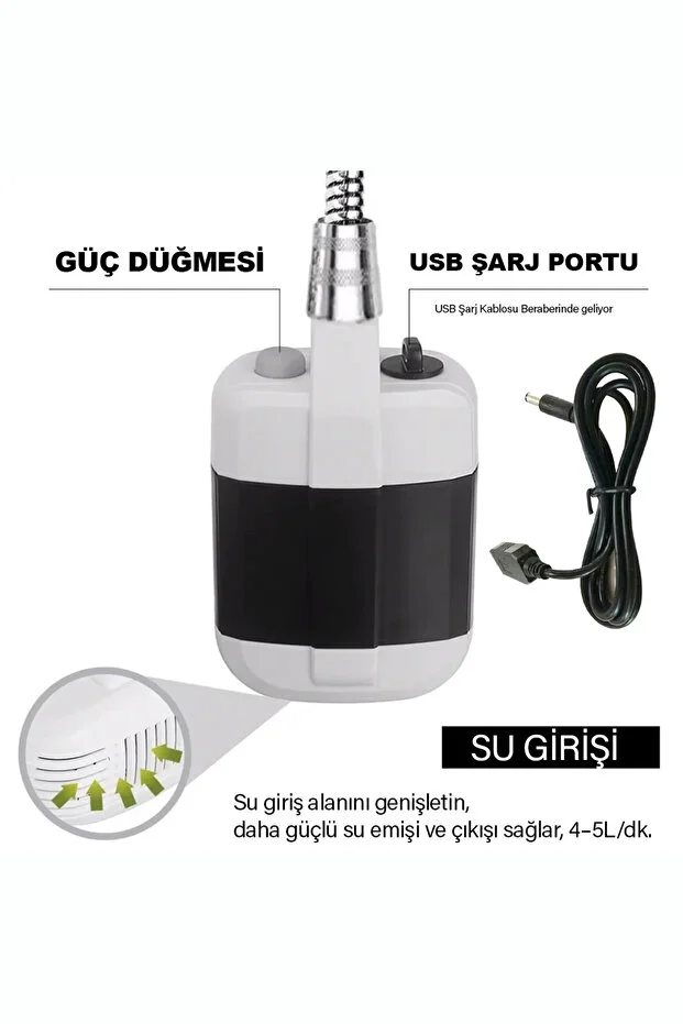 ROBO Şarjlı Portatif Taşınabilir Duş